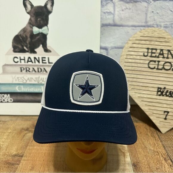 HOOEY DALLAS COWBOYS SNAPBACK HAT GREY W/GREY & NAVY STAR LOGO - Picture 3 of 8